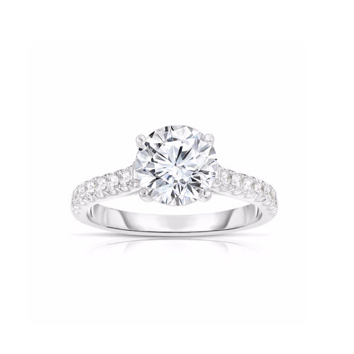 Diamond Engagement Ring Mounting, .24 Carat, 14K White Gold