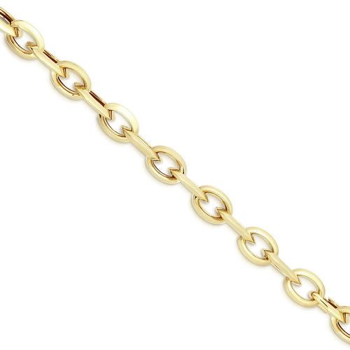 Alternating Medium and Small Link Bracelet, 14K Yellow Gold