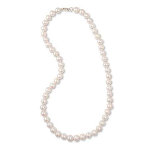 Graduated Freshwater Cultured Pearls, 18 Inches, Sterling Clasp