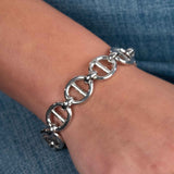 Marine Link Style Bracelet, Sterling Silver