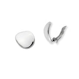 Shiny Thumb Print Clip-On Earrings, Sterling Silver