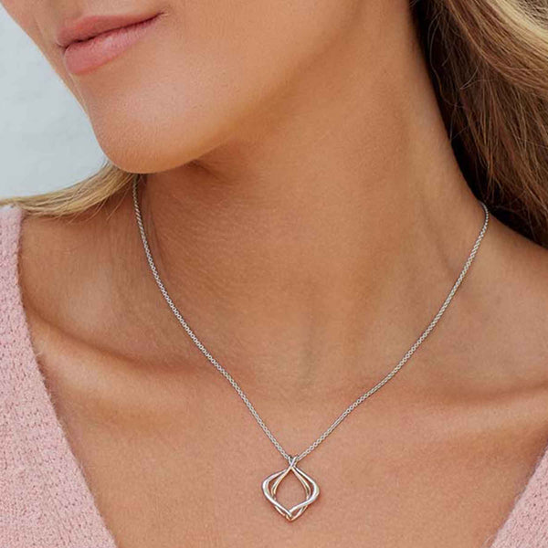 Small Alicia Pendant, Sterling Silver with Rose Gold Plating | Silver  Jewelry Stores Long Island – Fortunoff Fine Jewelry