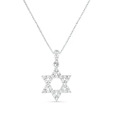 Diamond Star of David Pendant, .16 Carat, 18K White Gold