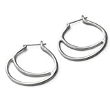 Silver Hoop with Cut Outs, Sterling Silver