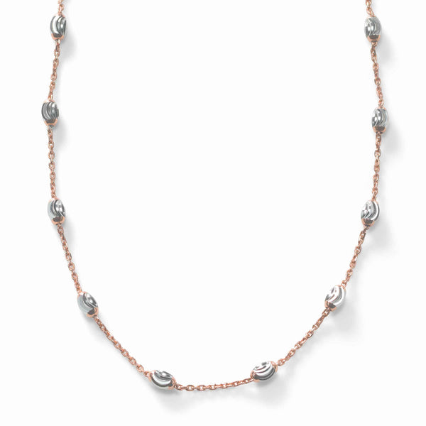 18 Inch Thin Chain Necklace in 18k Rose Gold Vermeil