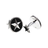 US Military Star Honor Guard Cuff Links, Sterling Silver