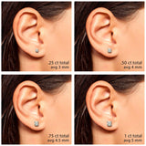 Diamond Stud Earrings, .15 Carat Total, SI2, 14K White Gold