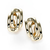 Interlocking Links Earrings, 14K Yellow Gold