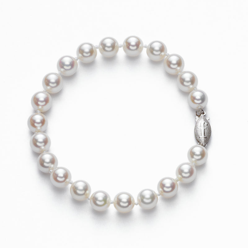 Freshwater Cultured Pearl Bracelet, 7 x 6.5 MM, 14K