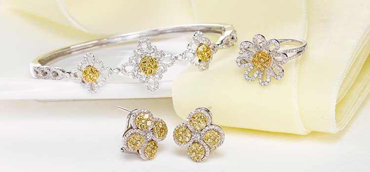 Pave Diamond Jewelry with Yellow Diamonds