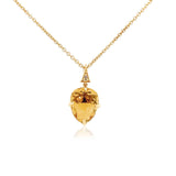 Faceted Citrine Drop Necklace, 18K Yellow Gold