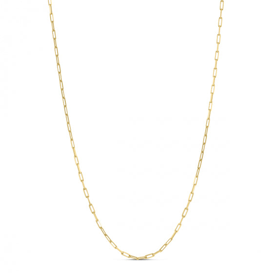Paperclip Chain, 16 Inches, Vermeil