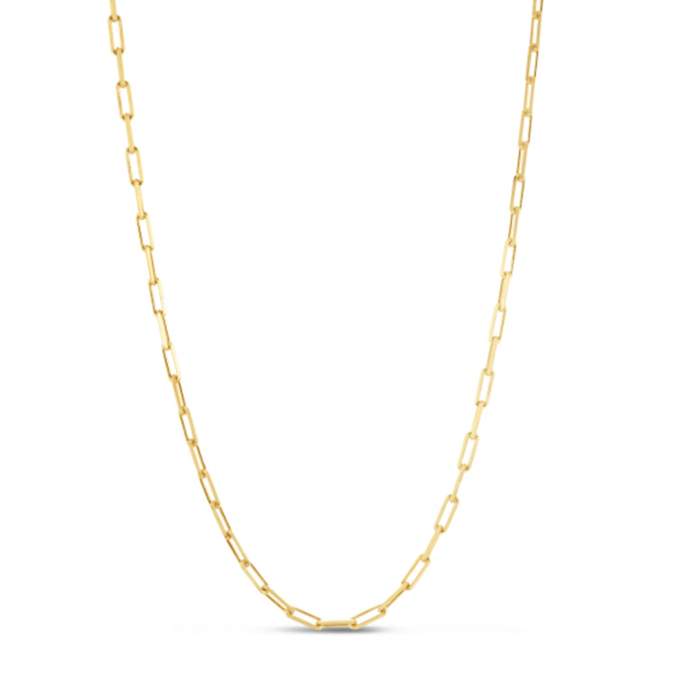 Paperclip Chain, 20 or 24 Inches, Vermeil