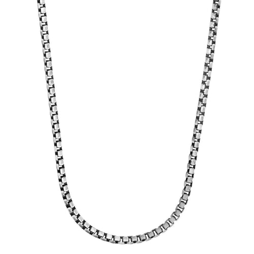 Round Box Chain, 24 Inches, Sterling Silver