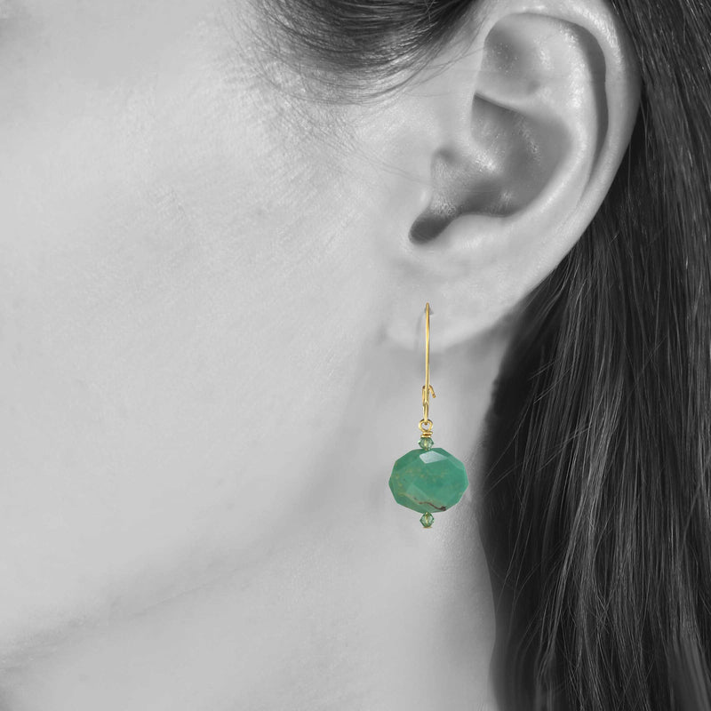 Emerald Drop Earring by Margo Morrison