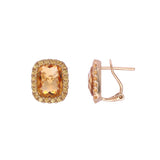 Citrine and Yellow Sapphire Earrings, 14K Yellow Gold