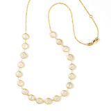 Faceted Moonstone Necklace, 14K Yellow Gold