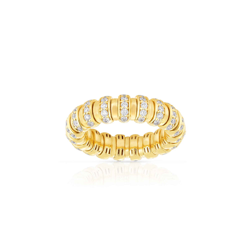 Diamond Stretchy Ring, 14K Yellow Gold