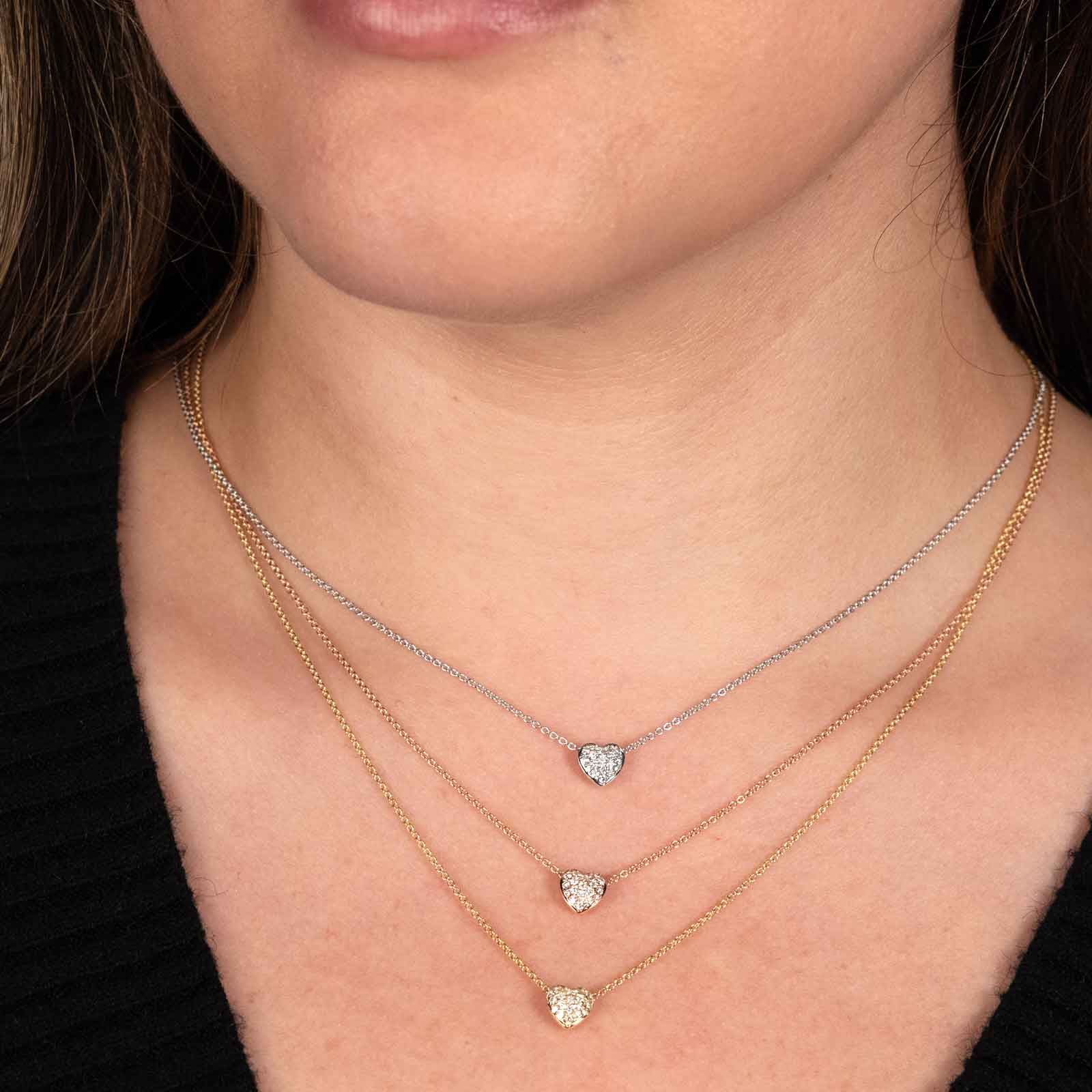 Jewellery - Necklaces & Pendants - Pendant Necklaces - Estate Originals  Custom Made 18K White Gold Floating Diamond Heart Pendant - Online Shopping  for Canadians