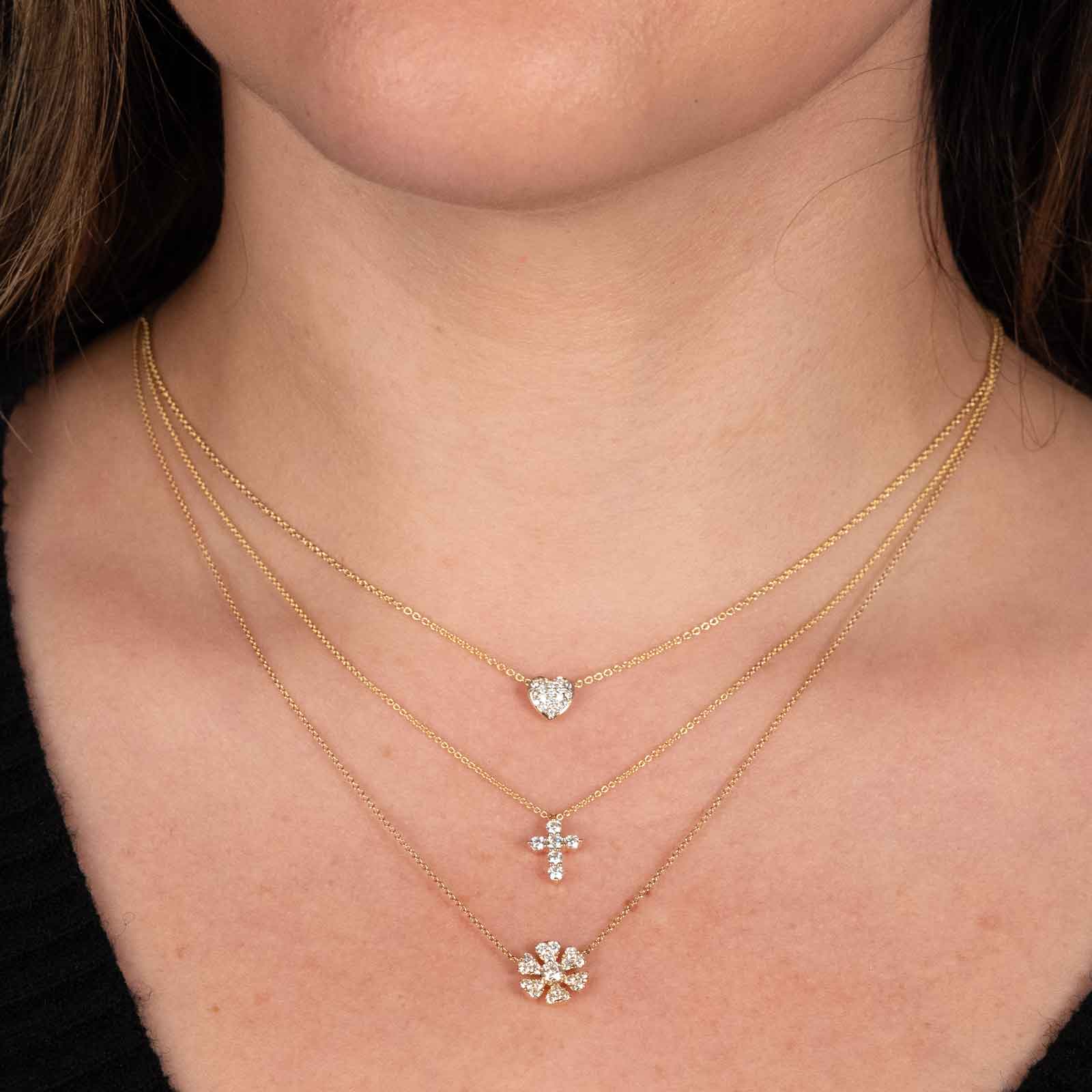 14K Single Floating Diamond Necklace 15/100CTW – The Diamond Bar STL
