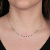 Prong Set Diamond Necklace, .99 Carat Total, 14K White Gold