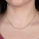Modern Bezel Set Diamond Necklace, 14K Yellow Gold