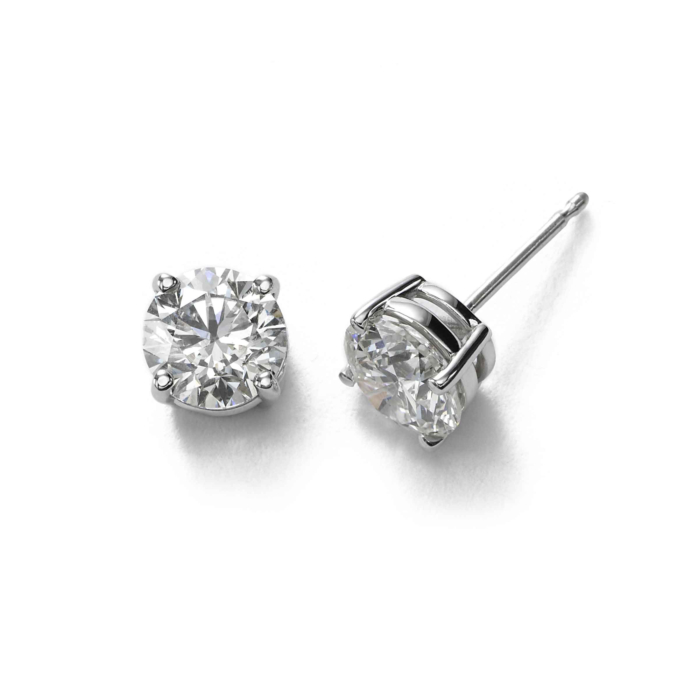 925 Sterling Silver CZ Stone Embedded Stud Earrings – VOYLLA