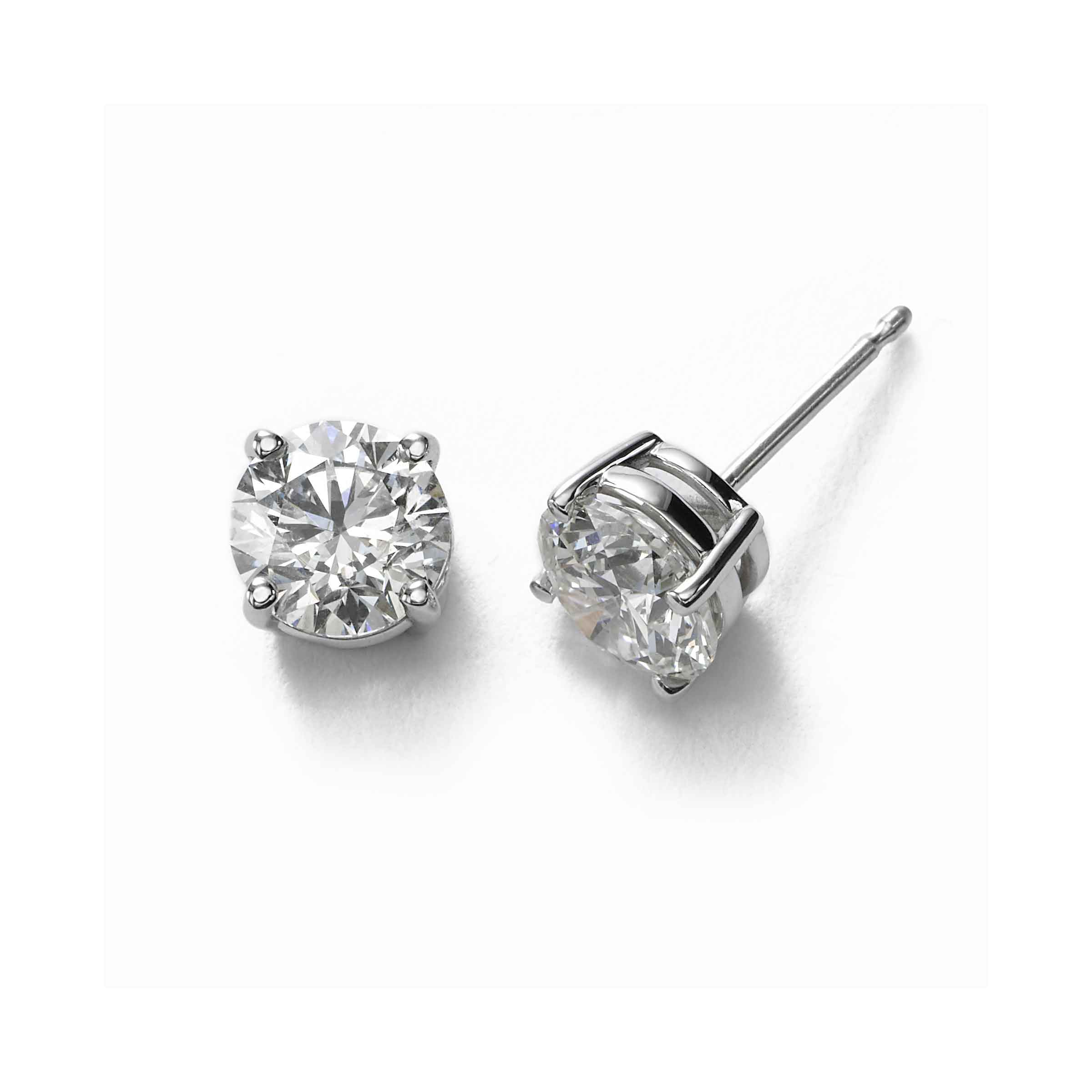 14k White Gold Diamond Earrings 002-150-02263 Dunkirk | Dickinson Jewelers  | Dunkirk, MD