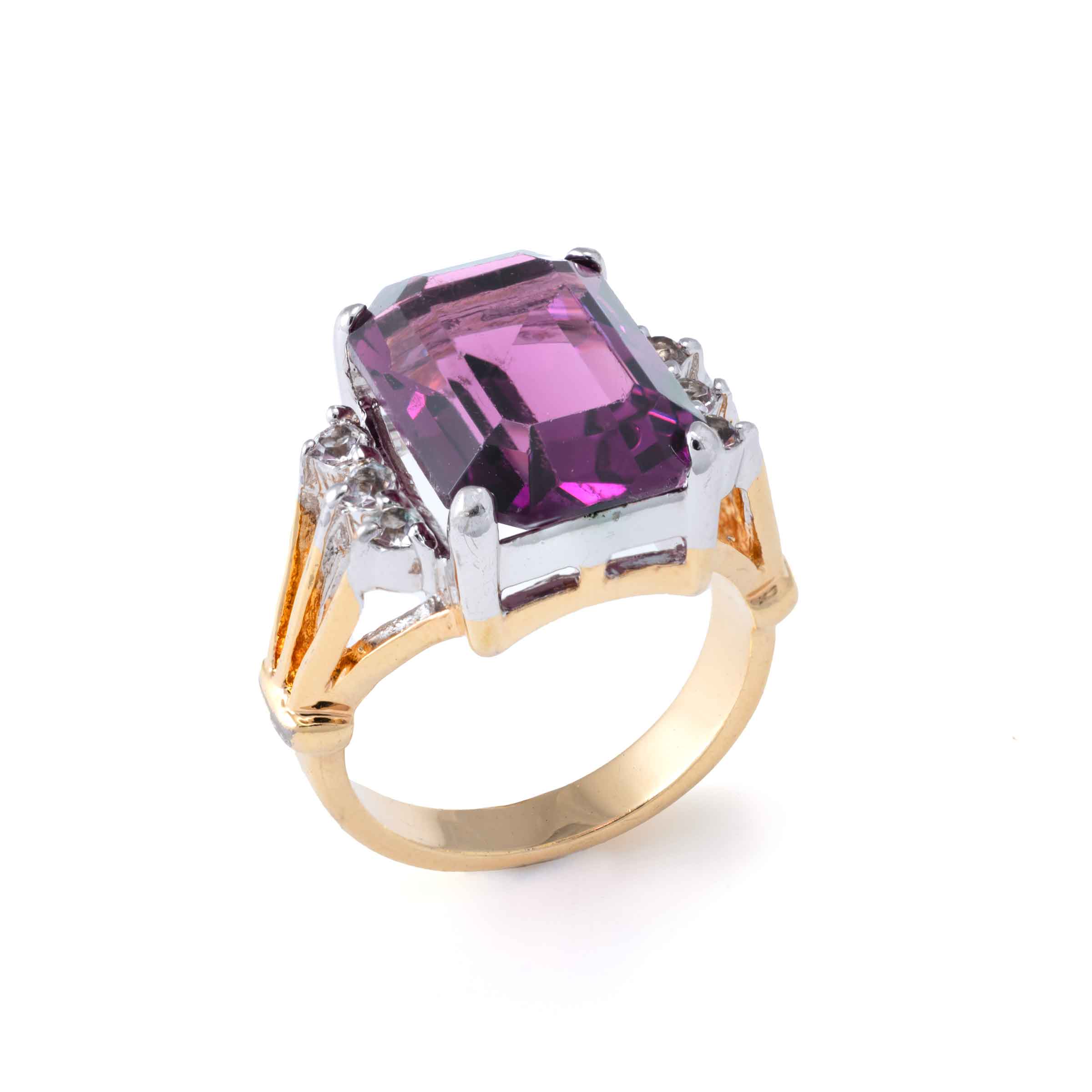 Buy Natural Purple Amethyst Ring-cut Cushion Birthstone Ring-amethyst  Engagement Ring-three Stone Ring-925 Sterling Silver Jewelry Handmade-74  Online in India - Etsy