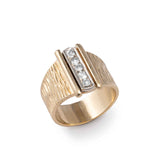 Pre-Owned Diamond Wide Wedding Band, 14K Yellow Gold