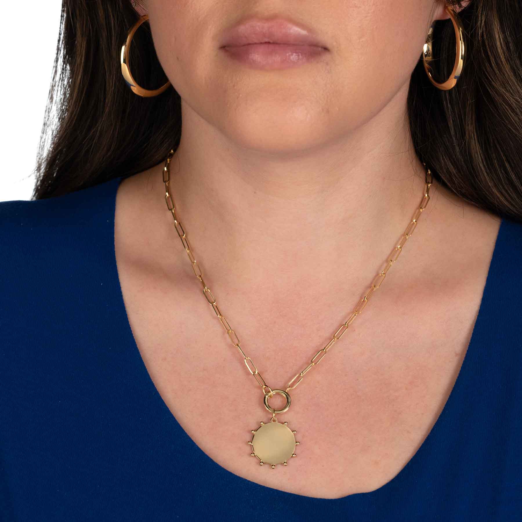 Frosted 24k Gold Paperclip Chain Layering Necklace - Shortie – Leetie  Lovendale