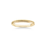 Stackable Bead Design Ring, 14K Yellow Gold