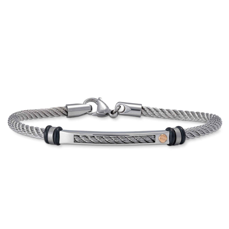 Twisted Cable Bracelet, Steel