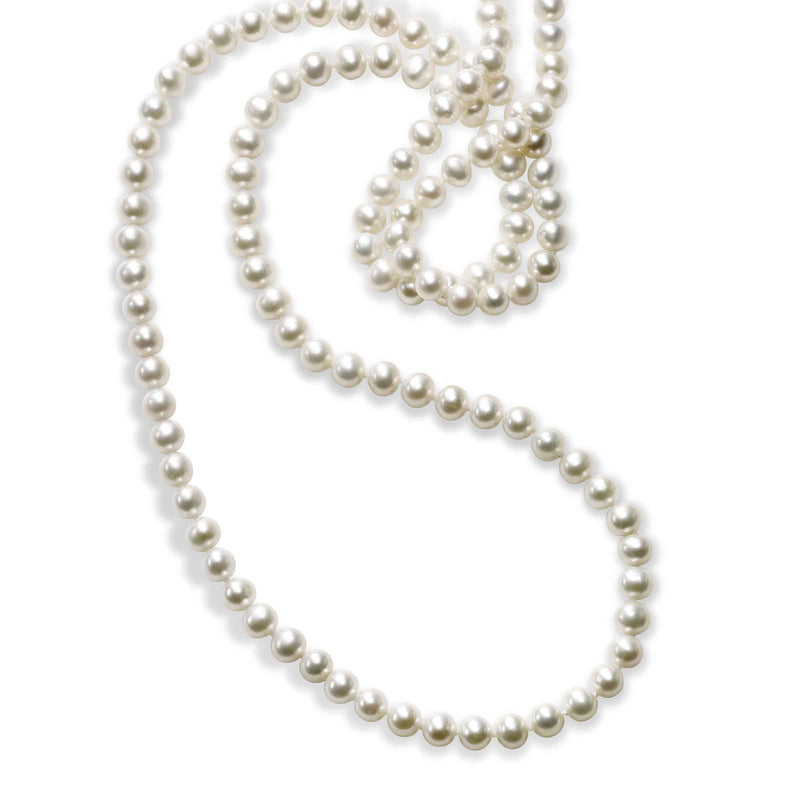 Freshwater Cultured Pearl Necklace, 7.5-8.5 MM, 30 Inches