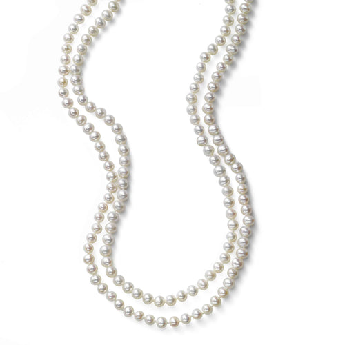 Freshwater Cultured Pearl Necklace, 6-6.5 MM, 30 Inches