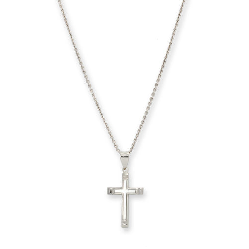 Shiny Small Cross, Sterling Silver