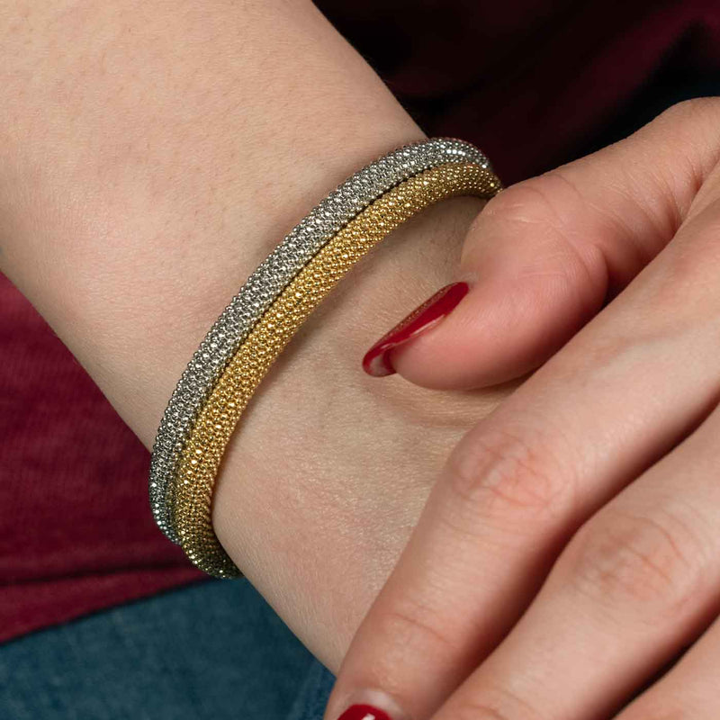 Bangle Bracelet with Magnetic Closure, Sterling Silver