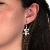 Amethyst Galaxy Dangle Earrings, Sterling Silver