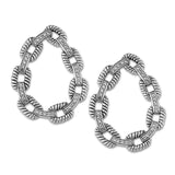 Cable Twist Earrings, Sterling Silver