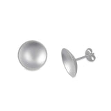 Lightweight Concave Stud Earrings, Sterling Silver