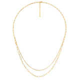 Freshwater Pearl Double Strand Necklace, Gold Plated