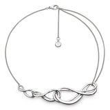 Gentle Curves Interlocking Necklace, Sterling Silver