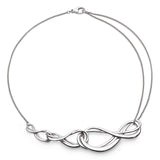 Gentle Curves Interlocking Necklace, Sterling Silver