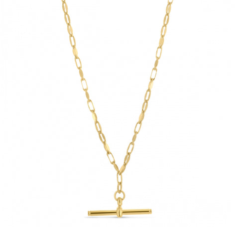 Toggle Drop Link necklace, 18 Inches, Vermeil