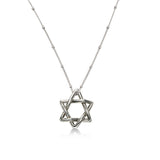 High-Polished Half Inch Jewish Star, Sterling Silver