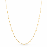 Alternating Size Bead Necklace, 18 Inches, 14K Yellow Gold