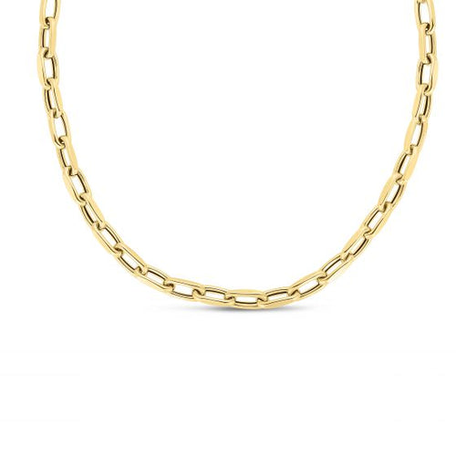Bold Paperclip Link Necklace, 18 Inches, 14K Yellow Gold