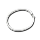 Oval Bangle Bracelet, Sterling Silver