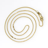 Rounded Box Link Necklace, 20 Inches, 14K Yellow Gold