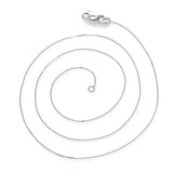 Delicate Cable Chain Necklace, 18 Inches, 14K White Gold